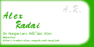 alex radai business card